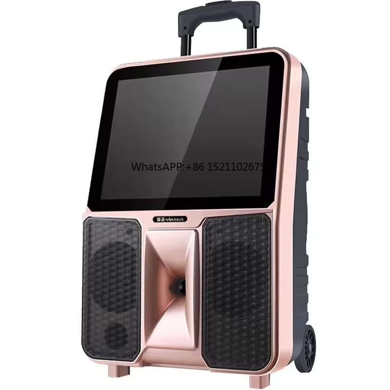 Square Dance Audio With Display Portable Outdoor Charging Speaker Player Karaoke Song Wireless Microphone