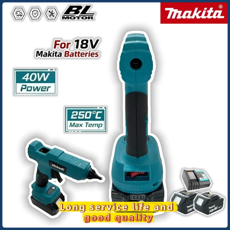 

Беспроводной электрический термоплавкий клеевой пистолет Makita, аккумулятор 18 В, 11 мм, клей-карандаш, термоплавкий сварочный пистолет для домашних поделок, сделай сам