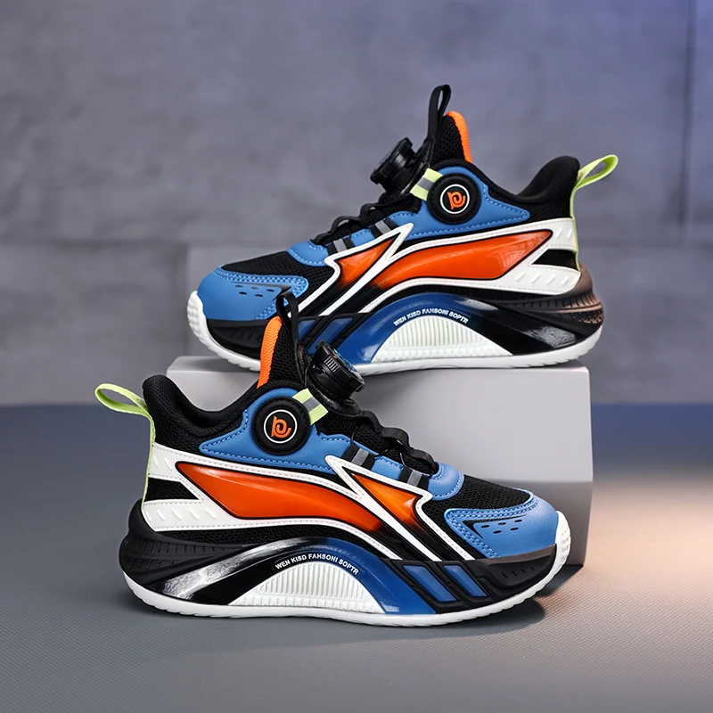 Scarpe per bambini Sneaker da ragazzo suola in gomma di lusso Sneaker da basket per bambini di lusso da 4 a 12 anni scarpe da Tennis sportive autunnali per ragazzo