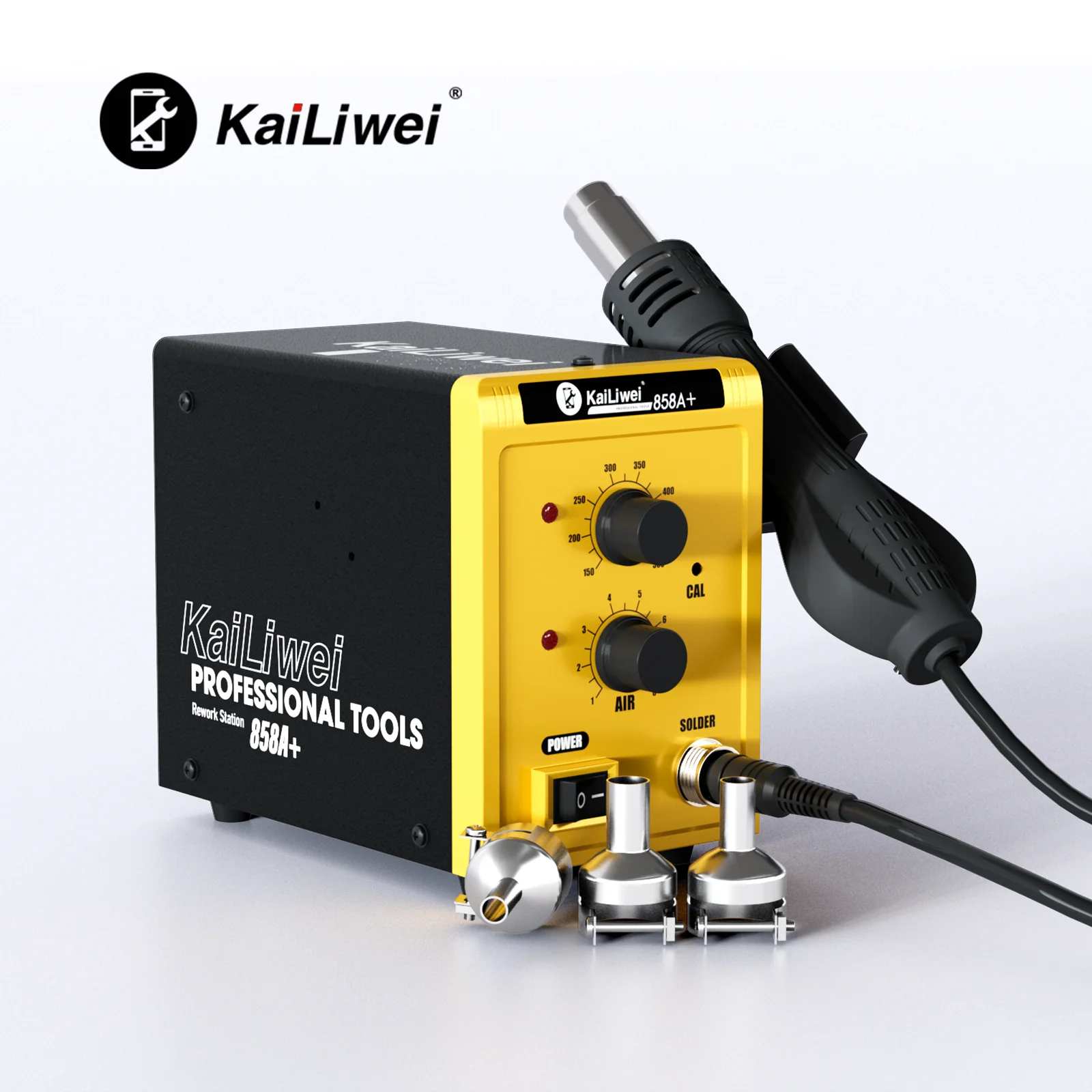 Kailiwei 700W Hot Air Table PCB Welding Chip Repair Mobile Phone Electronic Components Heat Gun 858A+