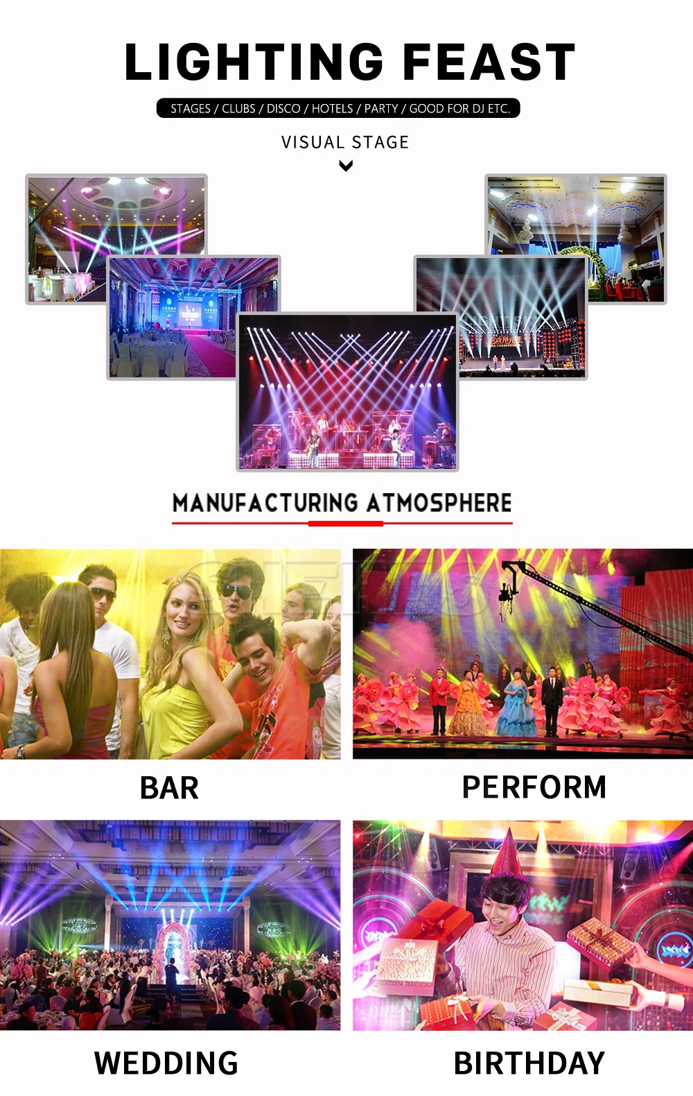 SHEHDS Festen Stecker 7x12W RGBW 4in1/7X18W RGBWA + UV 6in1 Mobile stecker LED Par Licht Für DJ Disco Party Weihnachten Dekoration – Detail 2