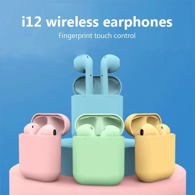 i12 Wireless Bluetooth TWS Headset with Mic In-Ear Stereo Earbuds Fone Bluetooth Earphones Sports Gaming Headphones For Xiaomi