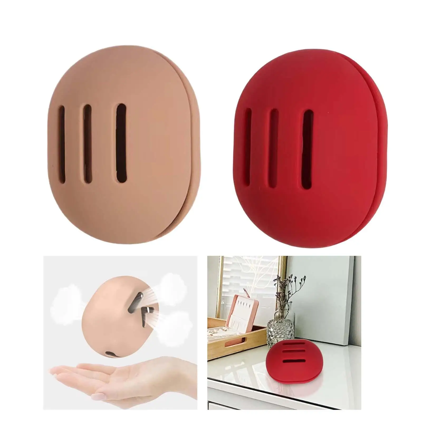 Porta spugna per trucco custodia da viaggio per frullatore per trucco per donna, ragazza, cosmetici in Silicone, porta spugna, trucco, spugna, portasciugamani per uova