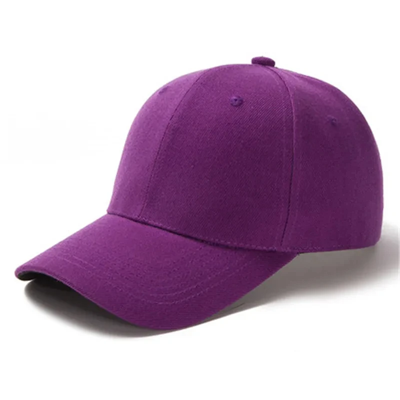 Effen kleur baseball caps voor dames heren zomerzonhoeden verstelbare snapback hoeden unisex straat hiphophoed zonneklep caps