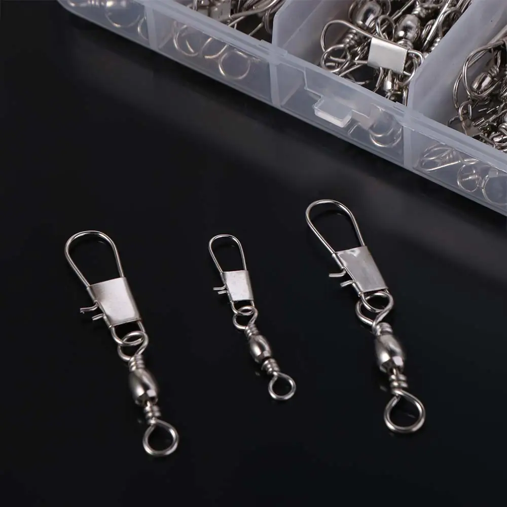 

Stainless Steel Fishing Connector Pin Rolling Swivel High Strength Fishing Bearing Swivel Interlock Flexible Rotation