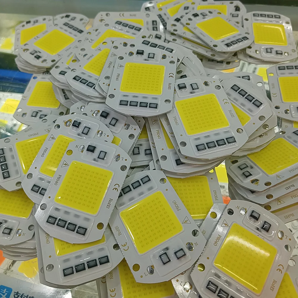 Smart IC Driver Input Integrated 20W 30W 50W LED Floodlight COB 110V 220V