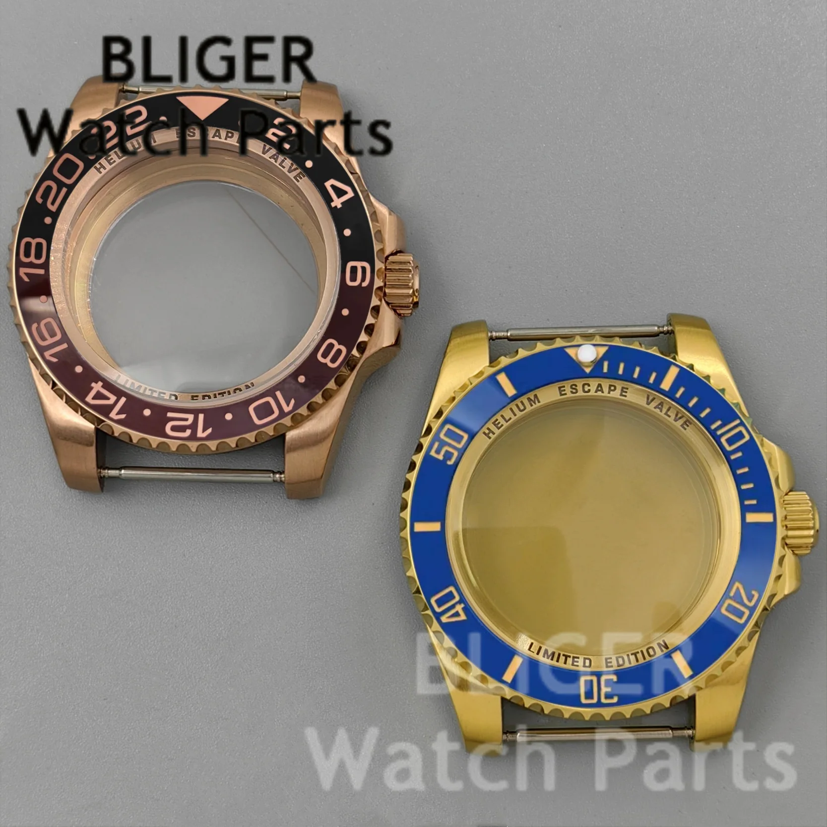 

Корпус часов для дайверских часов DEEP SEA из стали 40 мм, цвет розовое золото/золото, с вставкой SUB GMT, подходит для механизмов NH34, NH35, NH36, NH38, сапфировое стекло, завинчивающаяся заводная головка.