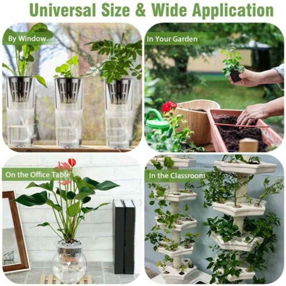 

40Pcs Plant Grow Cups with Integrated Sponge for Soilless Farming Applications in Home Gardens and Commercial Greenhouses