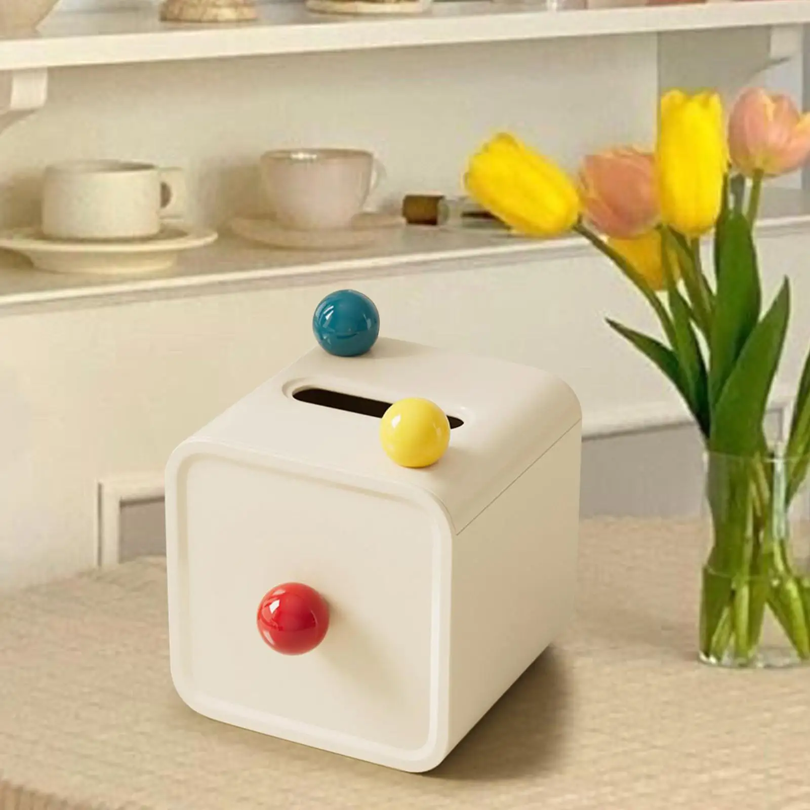 Tissue Box Cover Desktop Creative Decorative Toilet Paper Box for Bedroom