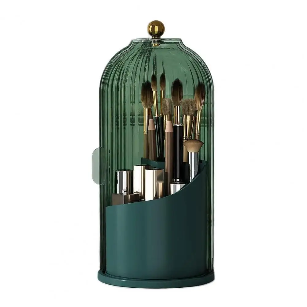 

Rotating Makeup Accessory Holder 360-degree Rotatable Makeup Brush Holder Organizer with Lid for Countertop Capacity for Beauty