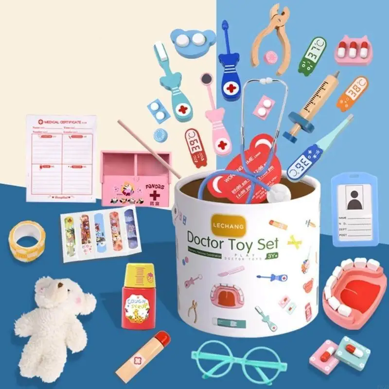F62D Medical for Kid Doctor Pretend Roleplay Set with Carrying Box