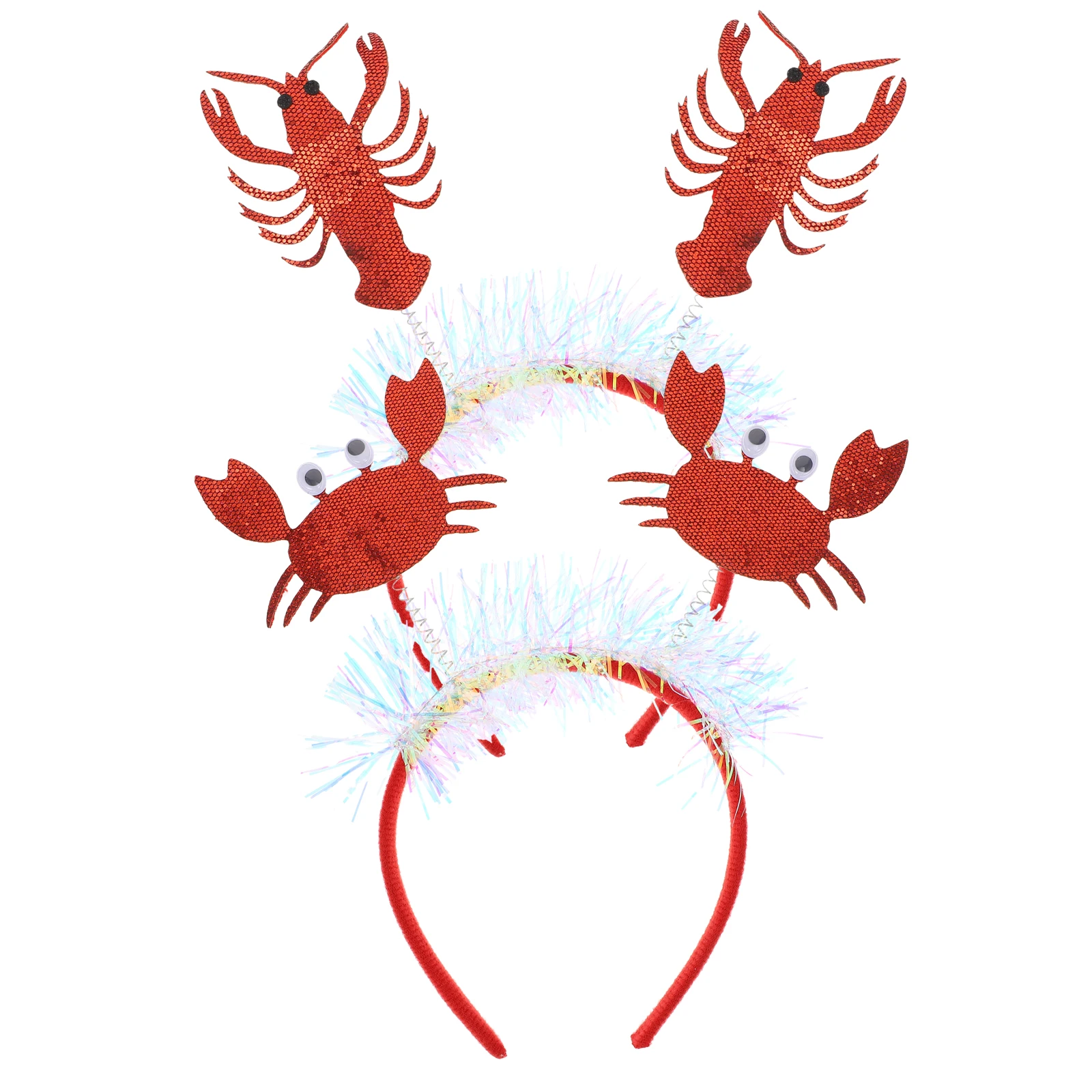 

2 шт., украшения для волос в форме омара и краба, прочный морской образ жизни, удобный детский праздничный карнавальный костюм для взрослых
