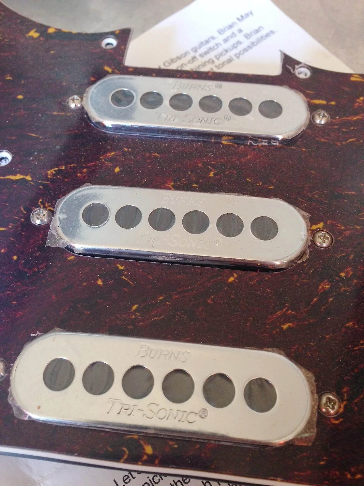 Prewired Burns Tri-Sonic Pickups For Brian May Red Special Guitar NEW Pre-Wired Pickguard Harness  Welding Harness Guitar Parts