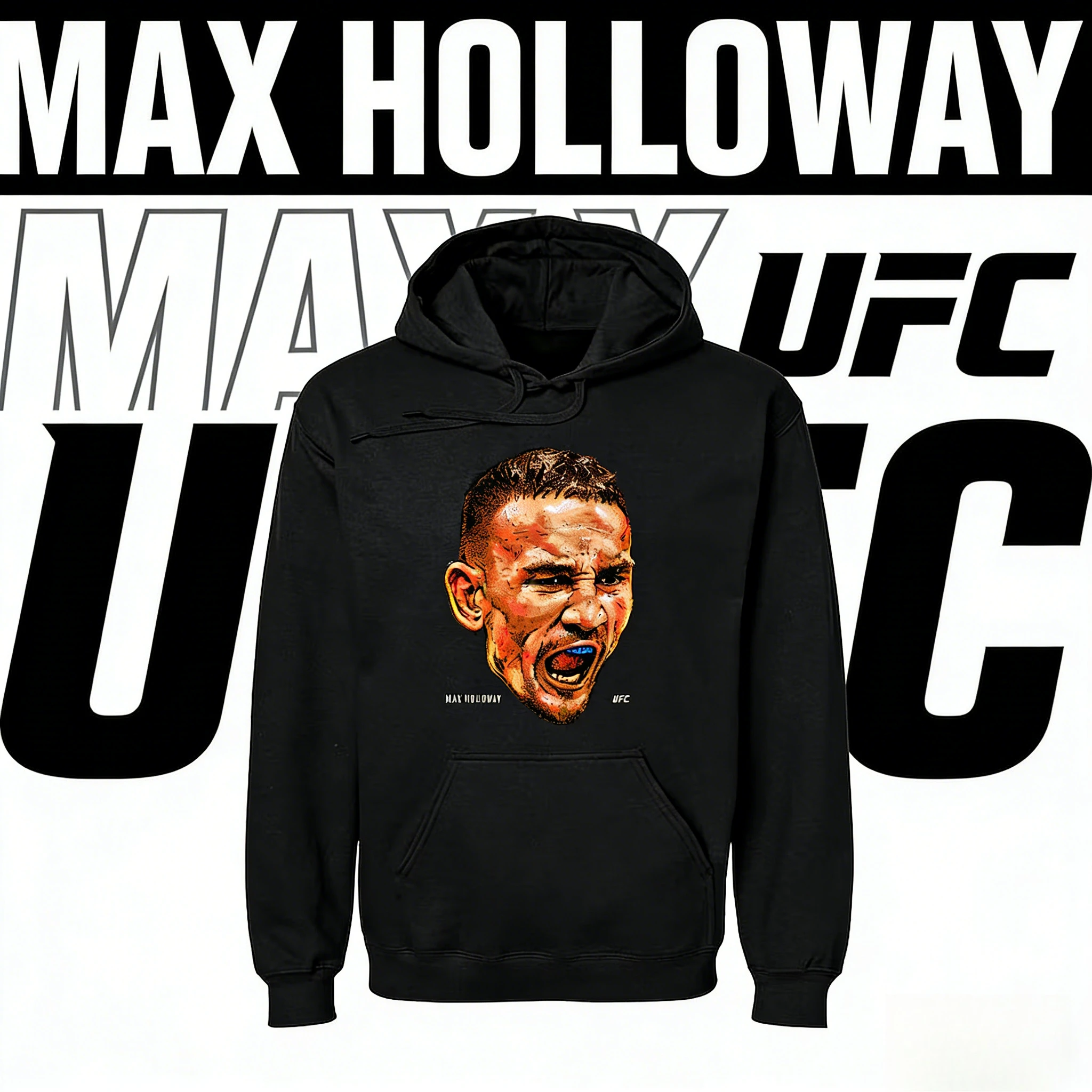 

2025-26, осенне-зимняя толстовка с капюшоном и периферийным рисунком UFC, свободная толстовка с принтом из 100% хлопка для мужчин и женщин