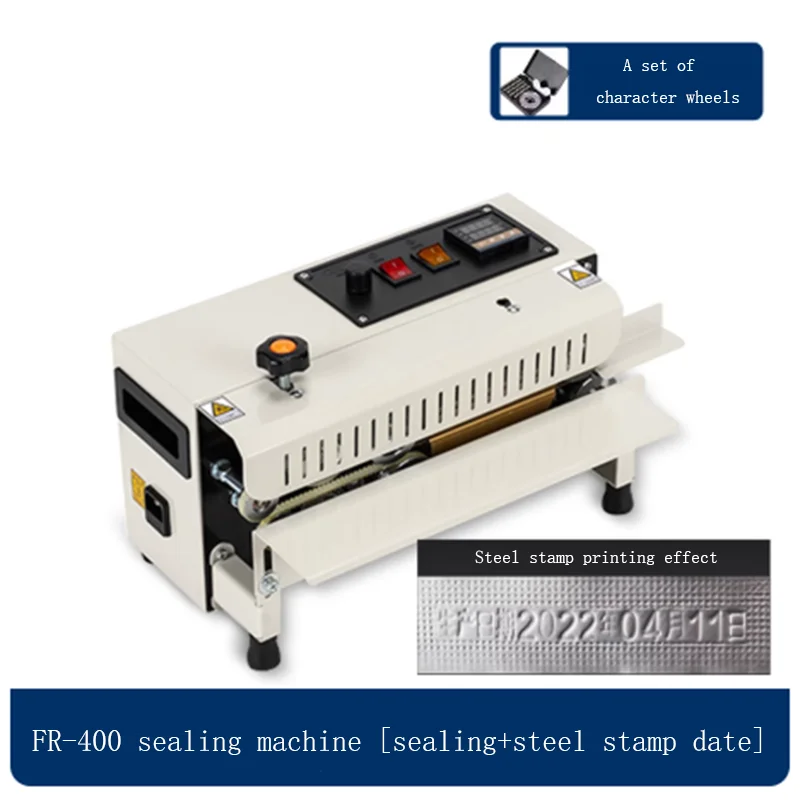 Auto Continuous Bag Sealing Machine Plastic Bag Packaging Band Sealing Machine Horizontal Bag Sealer Date Printing