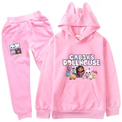 Gabby Doolhouse Clothes Kids Gabby Cats Hoodies Jogging Pants 2ps Set Baby Girls Boutique Outfits Boys Clothing Children's Sets