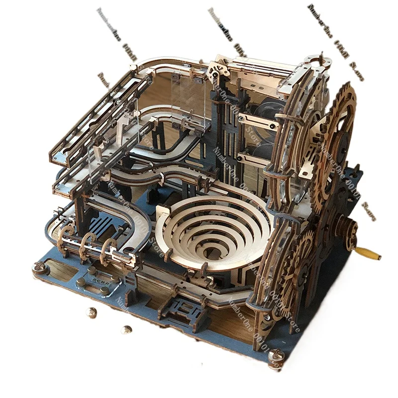 

Редкий предмет «Трек Утерянный город» Ruoke Night City Machinery Городская дорожка Деревянная сборная игрушка 3D-головоломка Подарок для мальчика