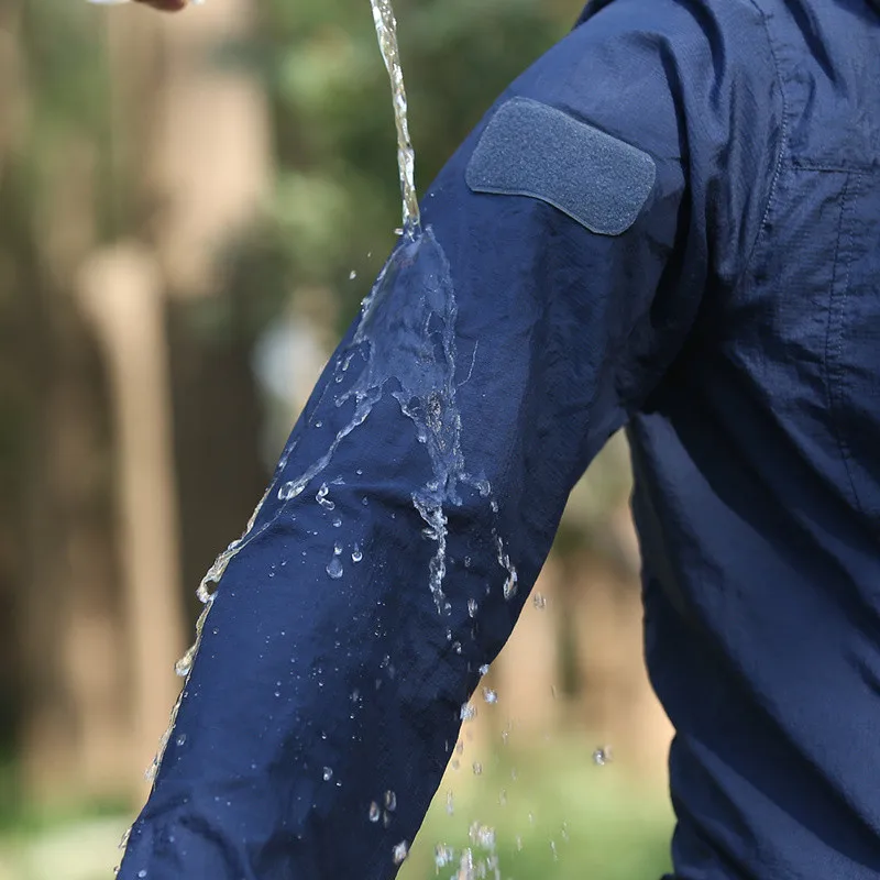 Lightweight Waterproof Tactical Jacket Men Summer Breathable Thin Hoody Raincoat Hunting Portable Windbreaker Skin Jackets