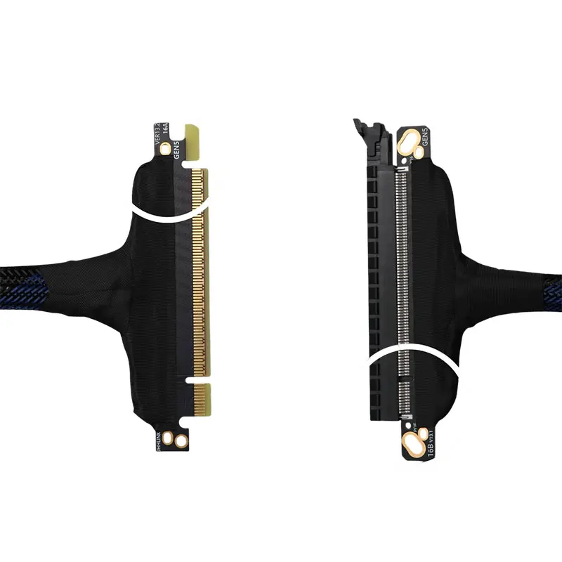 ADT-Link PCIE 5.0 X16 180° Braided Narrow Extension Cable Harness Silver Plated Wire GEN5 Adapter Wire gaming pc accessories - Image 6