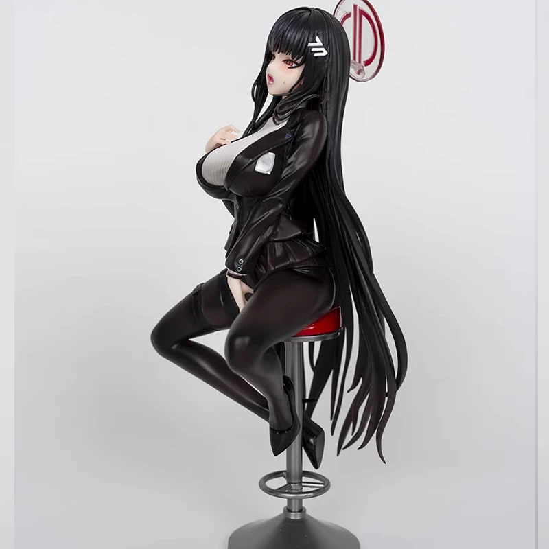 Blaues Archiv Tsukatsuki Rio Sexy Anime Mädchen Figur Li Yin Puppe Handmodell Schwarze Seide Sitzen Sexy Gk Ornamente Modell Puppe Spielzeug
