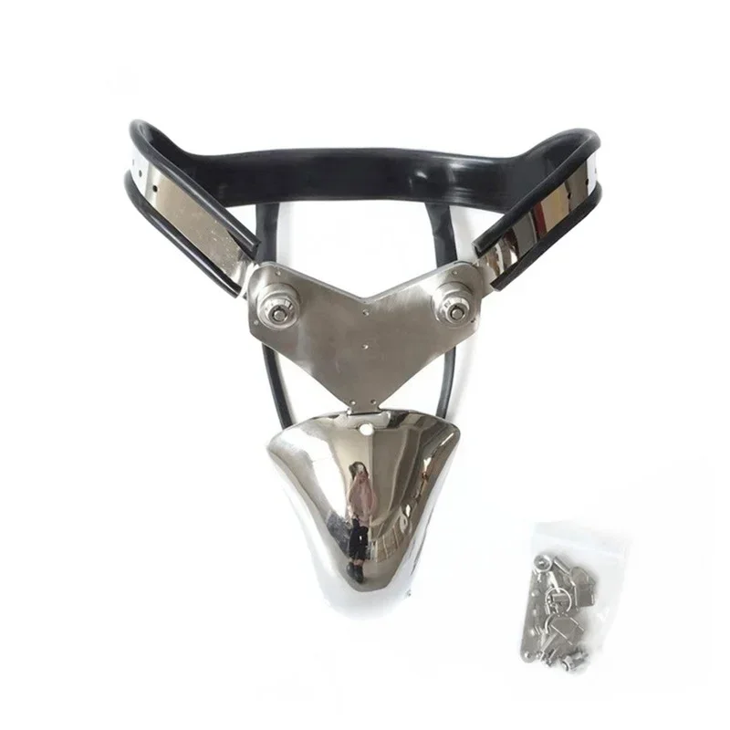 New Male Chastity Belt Neck Collar Lock Pants Cbt BDSM Bondage Penis Cage Stainless Steel Chastity Device Adult Sex Toys for Men