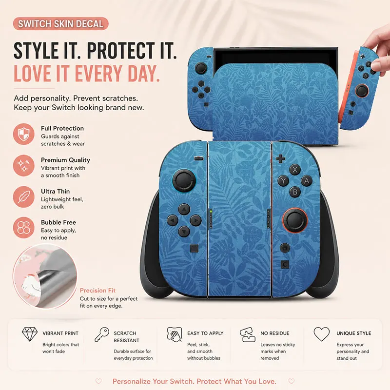 Creative pattern SWITCH game console protective film, with natural touch and comfortable feel, featuring personalized designs