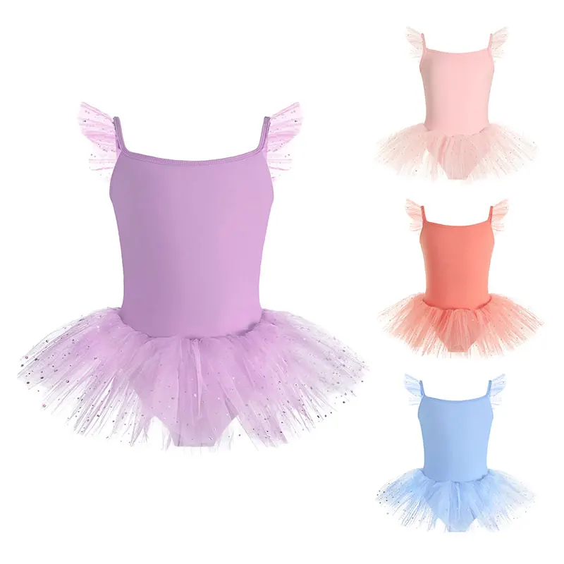 Ballet Skirt Girls Dance Leotards Party Dress Cotton Gymnastics Clothes Students Kids Children Ballet TuTu Dance Skirt Costumes