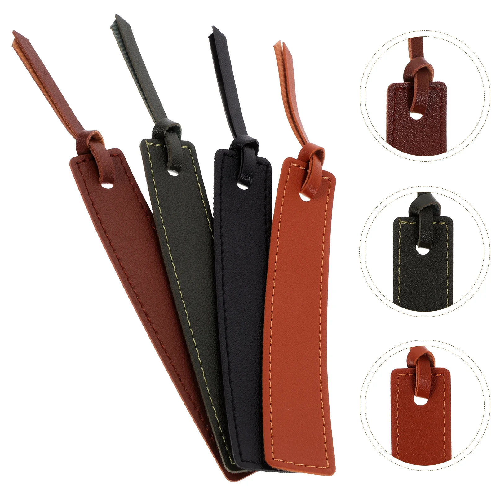 4 Pcs Personalized Bookmark Bookmarks Pu Marker Markers Page Divide Tags Delicate