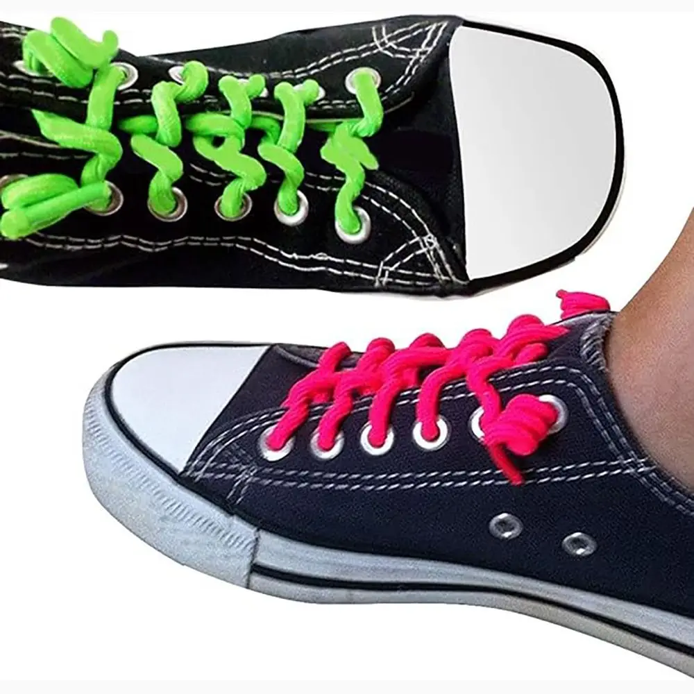 เชือกผูกรองเท้าแบบไม่ผูกเป็นลอนสำหรับฤดูใบไม้ผลิรองเท้ายืดหยุ่นสำหรับเด็กสุดสร้างสรรค์