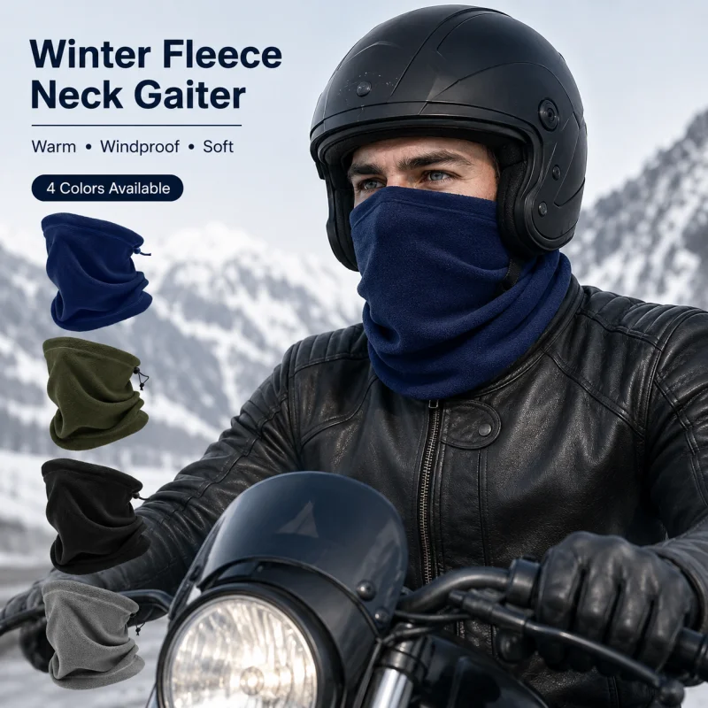 Winter Multifunctional Thermal Neck Gaiter Men Women Cycling Face Cover Hiking Outdoor Warm Motorcycle Unisex Soft Neck Warmer