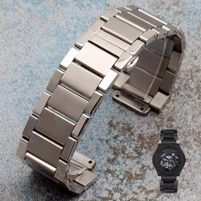 

Ремешок из нержавеющей стали серебристого цвета для часов Hublot, браслет для серий Big Bang и Classic Fusion, мужской и женский ремешок для часов 27X19 мм