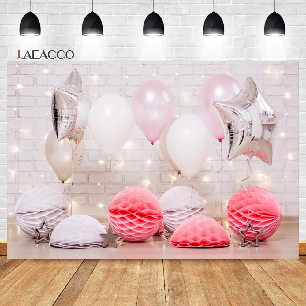 Laeacco Sơ Sinh Sinh Nhật Hình Nền Bóng Mây Hoa Quà Tặng Biểu Ngữ Tùy Chỉnh Chụp Ảnh Phông Nền Chụp Ảnh Phòng Thu