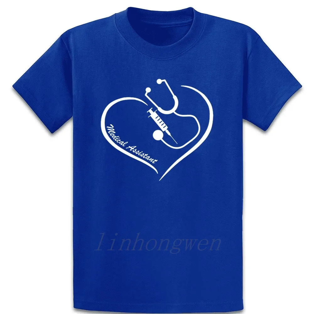 Medical Assistant Heart T Shirt Letters Gift Authentic Short Sleeve Natural Spring Autumn Size S-5xl Printing Shirt