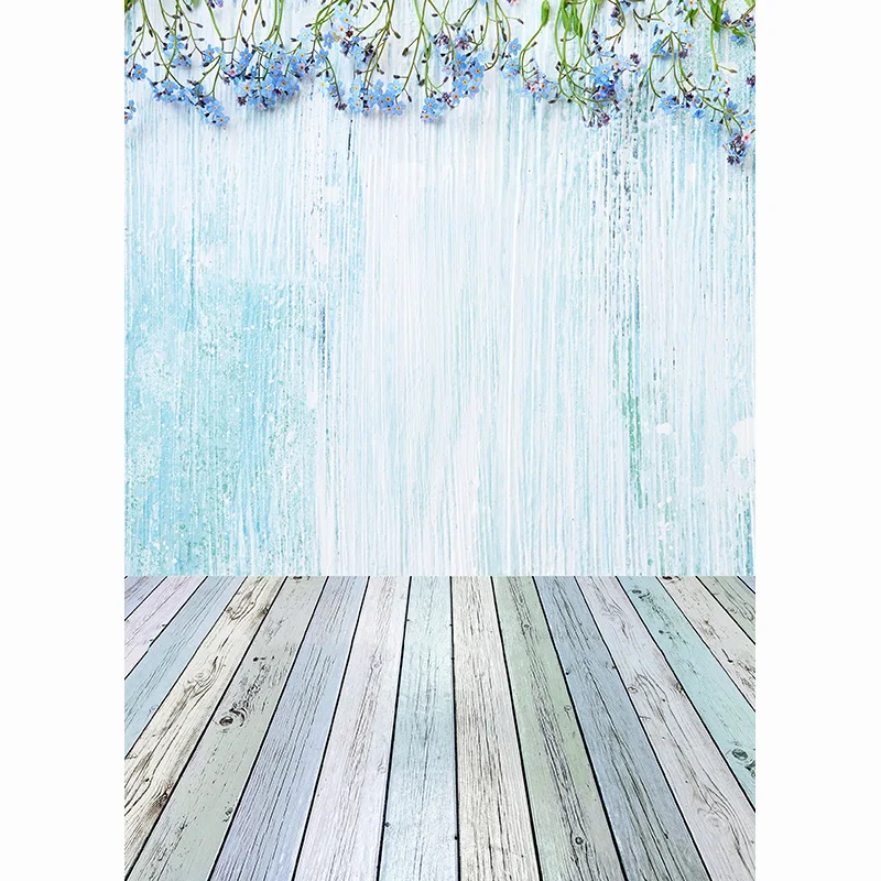 Flower and Wood Plank Photography Backdrops Props Wall Valentine's Day Vintage Photographic Background AA-10