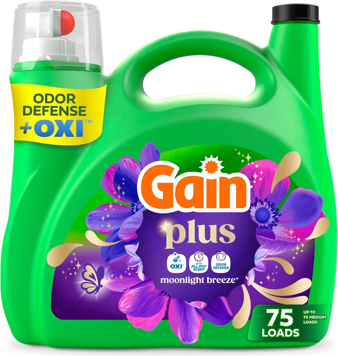 

Liquid Laundry Detergent with Oxi, Moonlight Breeze Scent, 99 fl oz, 75 Loads