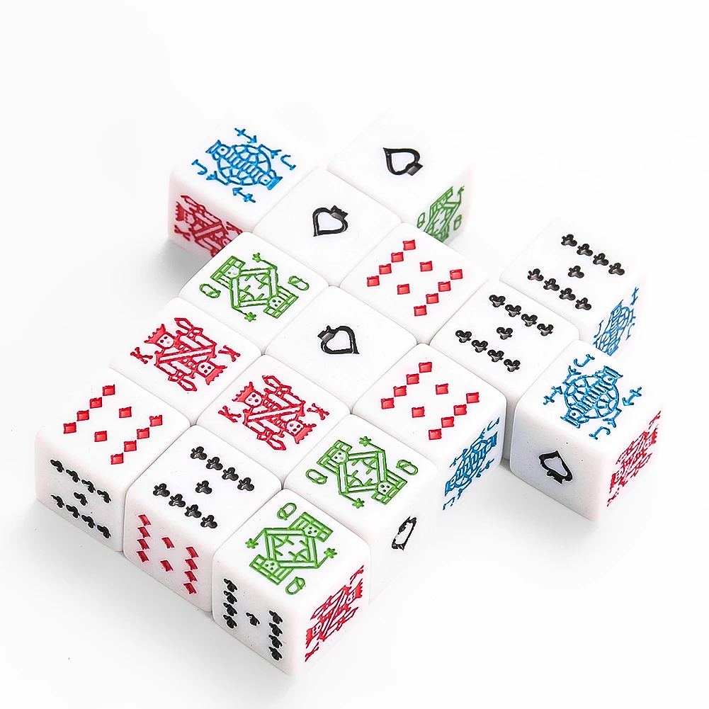 Party Games Poki Games - Dés de poker en acrylique à