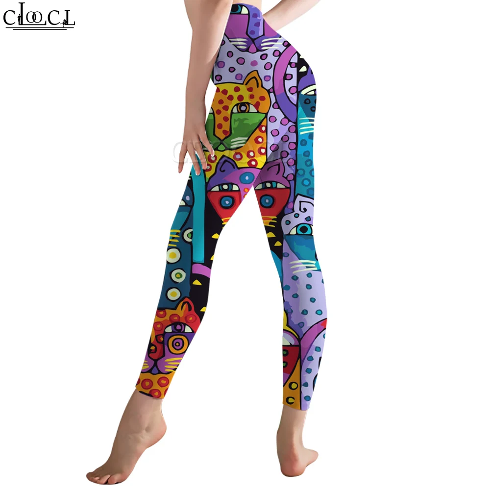 CLOOCL New Women Legging Colorful Cartoon Tiger Pattern 3D Printed Trousers for Female Workout Push Up Jogging High Waist Pants