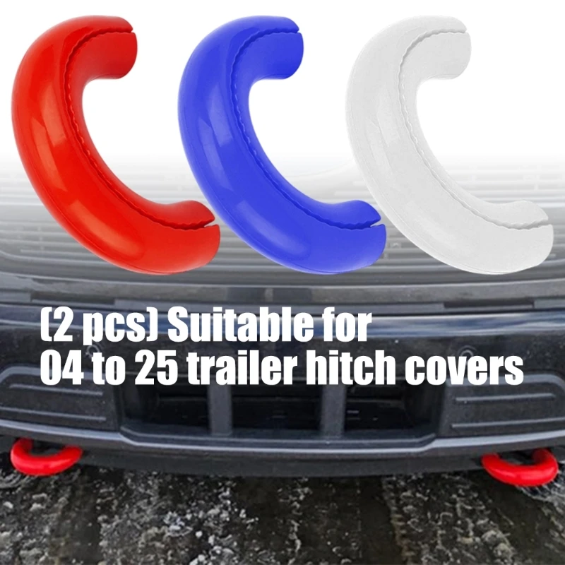 H3CE 2Pcs Universal Fit Tow Hook Protector Front Tow Hook Cover Set Smooth Tow Hook Cover Suitable for F150