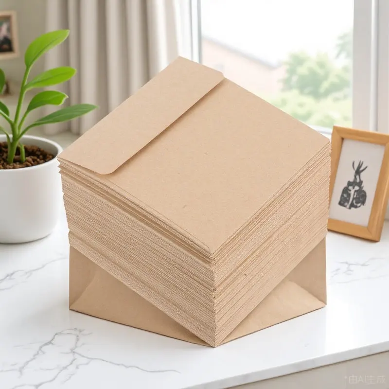 

100Pcs Kraft Envelopes Small Convenient Blank Coin Cash Cards Keys Note Storage Packets Small Envelopes Tiny Cards Packets