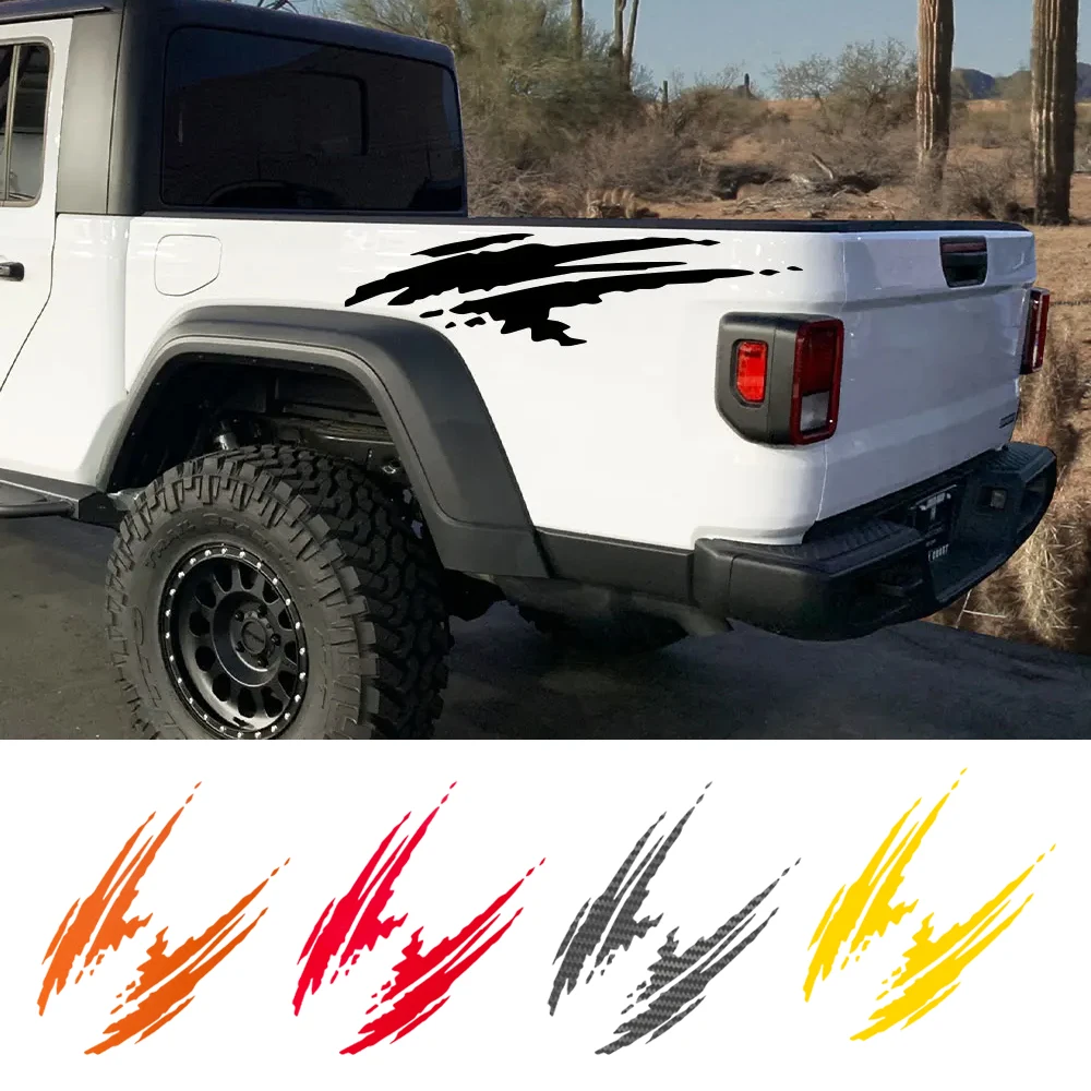 Pickup Body Side Stickers Truck Graphics Splash Style Decor Decals Car Vinyl Cover For Jeep Gladiator JT Auto Tuning Accessories