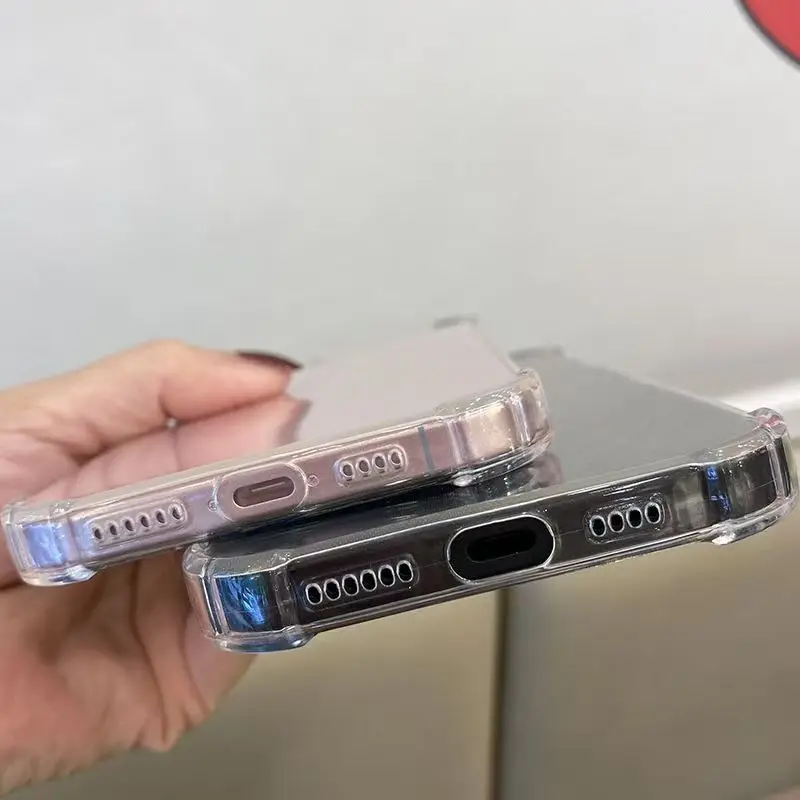 Fallschutz Airbag Soft Case für iPhone 16 Plus 16 Pro Max Fundas stoßfeste klare Rückseite Hüllen – Detail 2