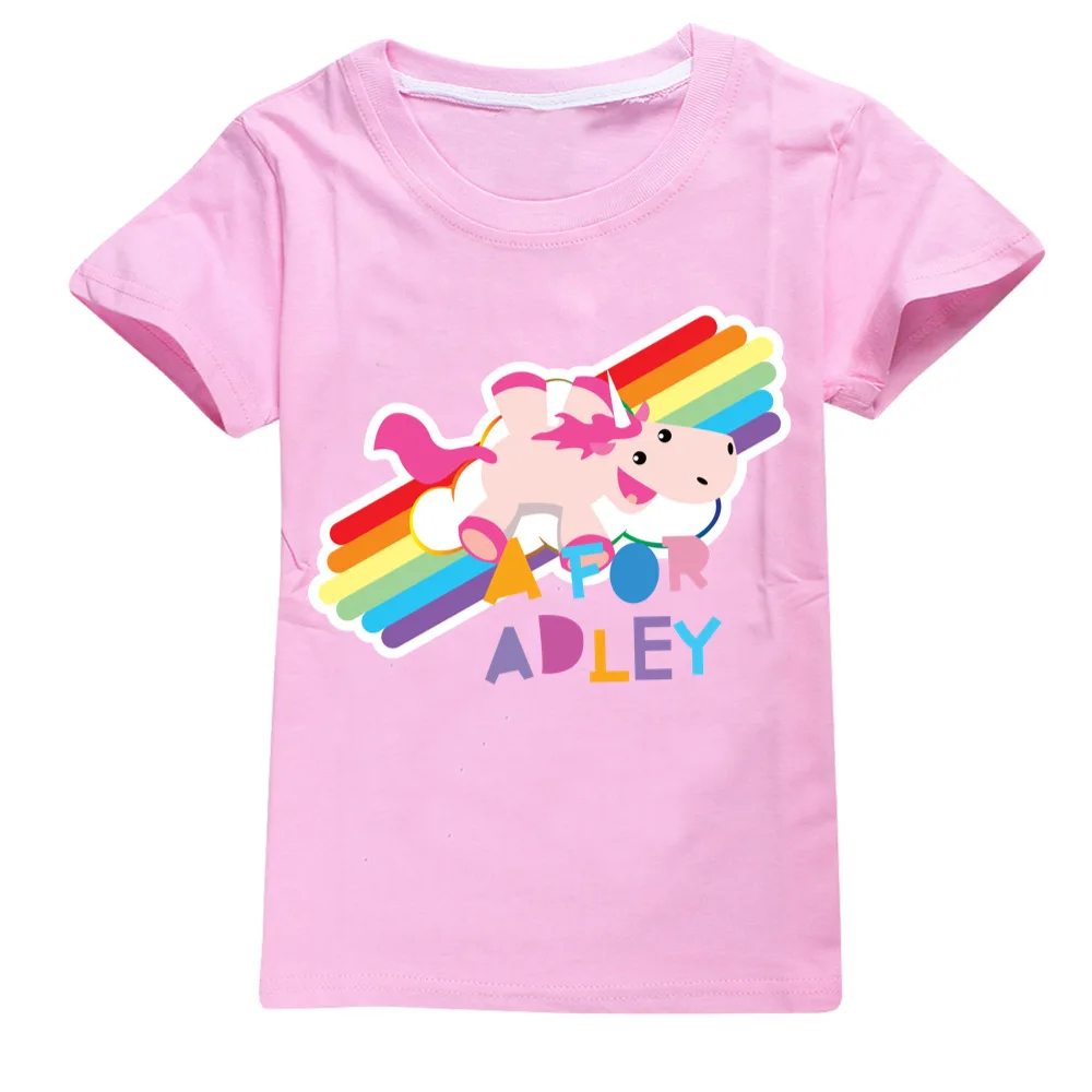 

A for Adley Kids T-Shirt Fashion Boys Girls Funny Clothes Children's Anime Costume Summer Tops Baby T shirts Tee 2-16Y