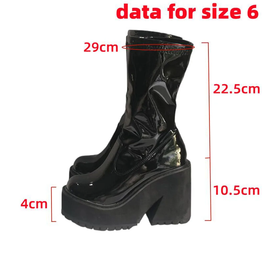 Chunky Platform Woman Ankle Boots 2022 Winter Gothic Style Punk Office Lady Fashion Comfy Cool Women Boots Shoes Big Size 43