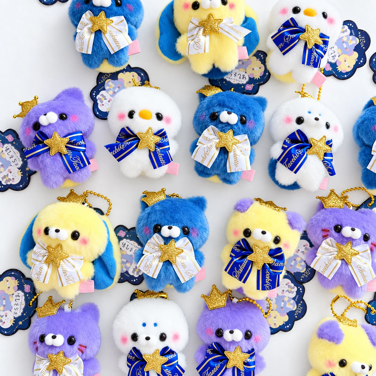 7cm Yell Plush Toys Cute Kawaii 'Mascot' Sukutto Touch-san ~Starry Sky 3~ Lop Ear Rabbit Bunny Seal Round Tail accompany Figures