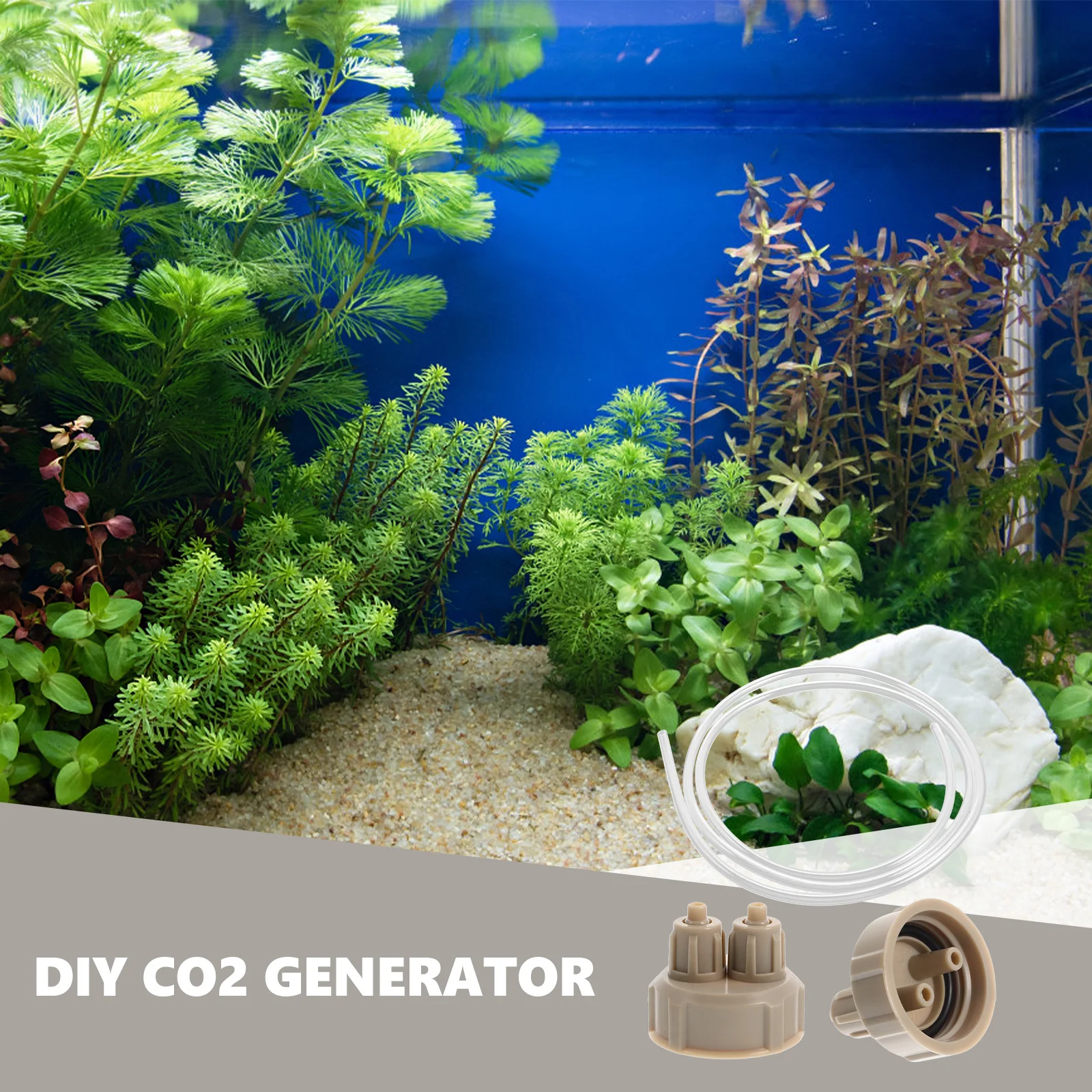 

1Set Co2 Reactor Bottle Caps for Aquarium DIY Generator Efficient Sealing Aquarium Accessories Portable Diffuser