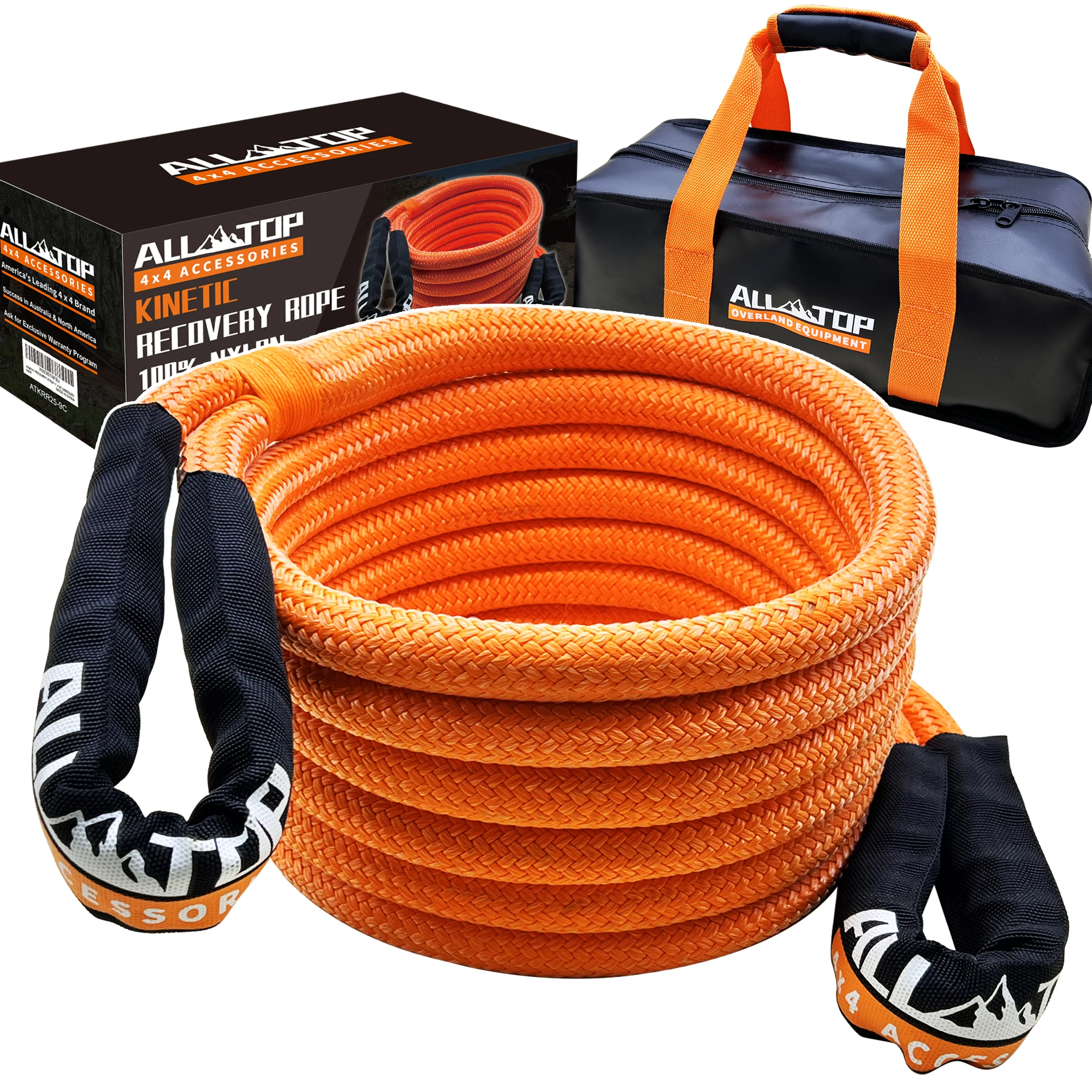 4x4 Off Road Vehicle Elastic Nylon Towing Rope Car Kinetic Recovery Rope 4WD Heavy Duty Rope For Emergency