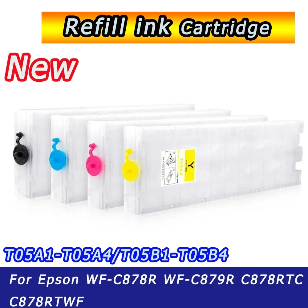 Europe T05A T05B T05A1-T05A4 T05B1-T05B4 Refill Ink Cartridge With IC Chip for Epson WF-C878R WF-C879R C878RTC C878RTWF Printer