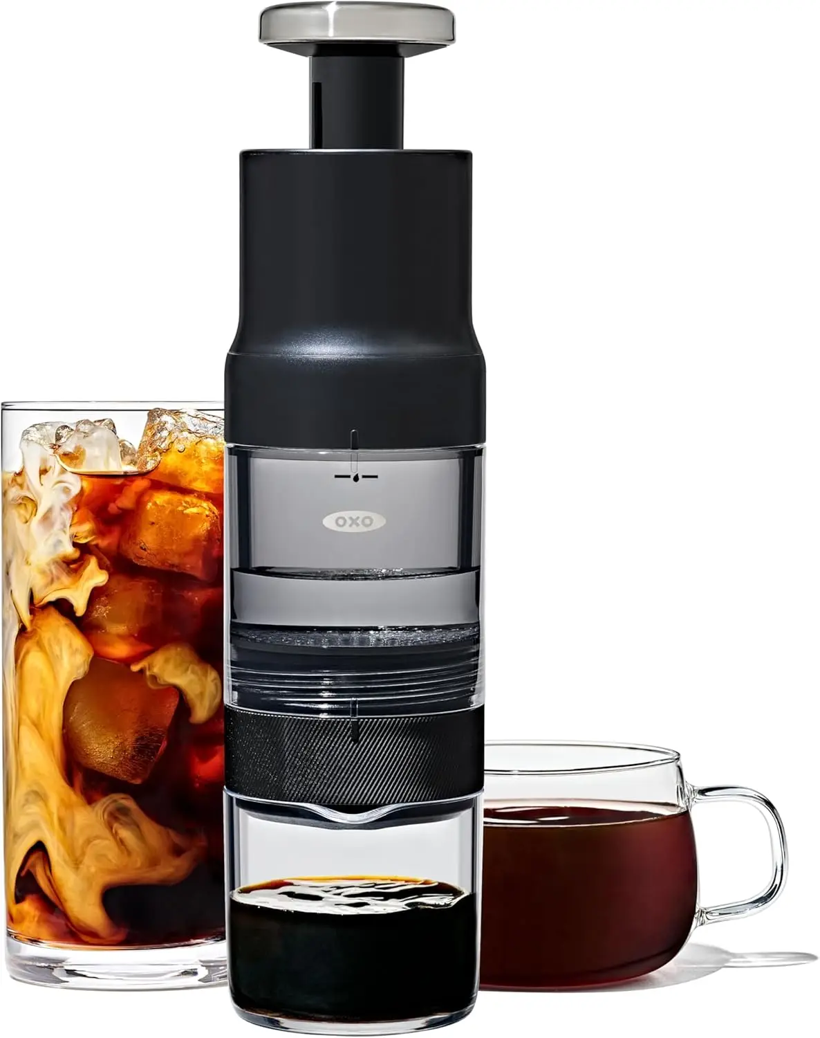 

Portable Coffee Maker - Fast Manual Hot & Cold Brew, Compact Travel Brewer for Bold Coffee Anywhere