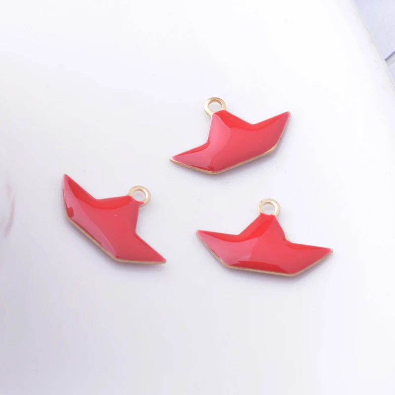30pcs 15*9mm Copper Both Side Enamelled Boat Charms Ship Pendant Diy Jewelry Making