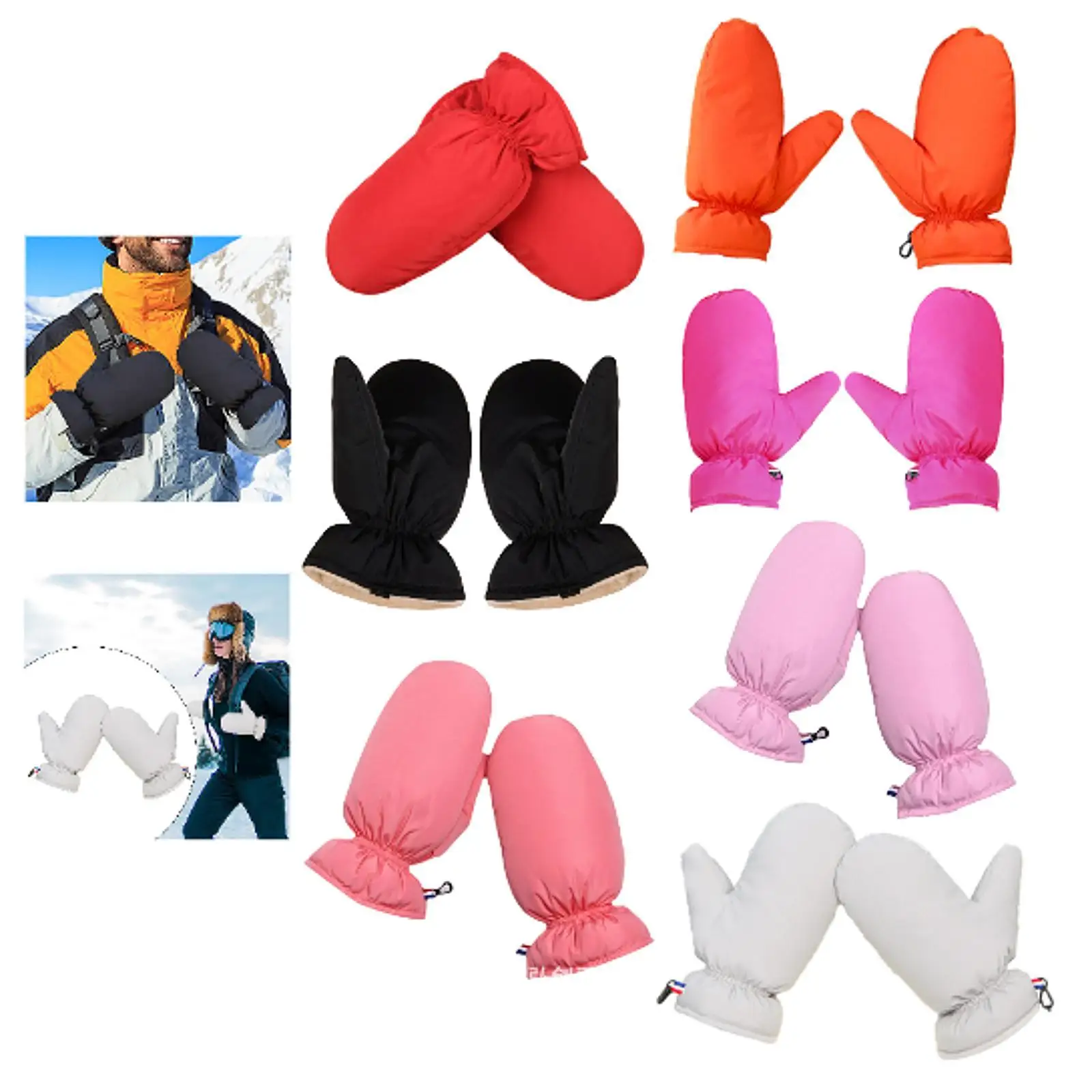 Down Mittens Winter Gloves Water Resistant Weather Gloves Ski Mittens for